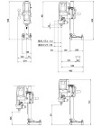 シブヤ　乾湿兼用ダイモドリル::TSK-... 寸法図