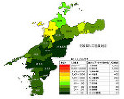 愛媛県の人口密度