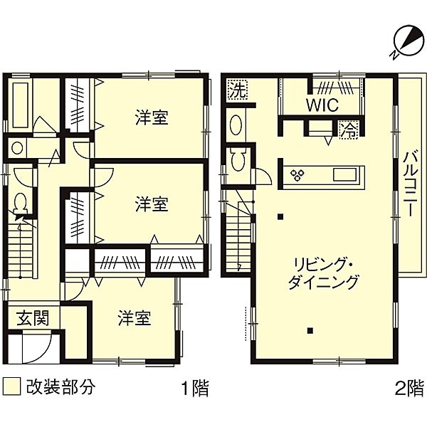 暮らしの中心は2階リビングで | 施工事...