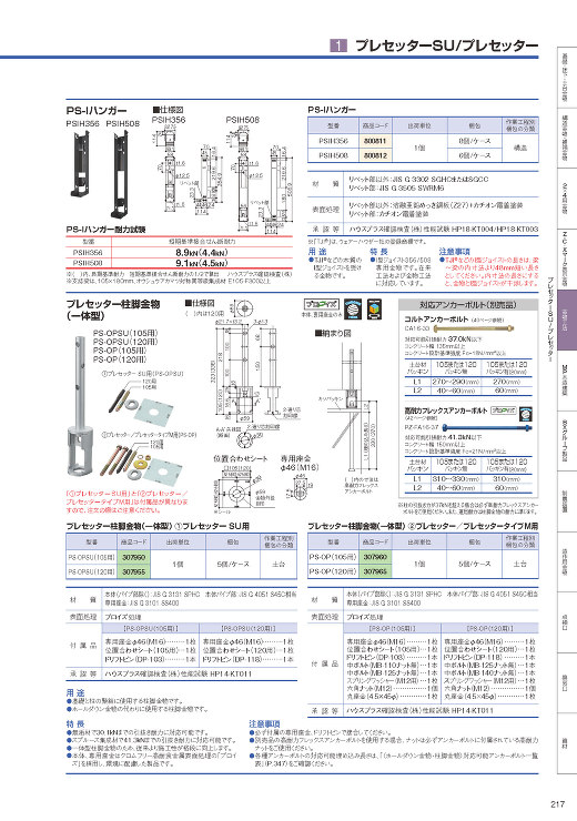 プレセッター柱脚金物（一体型） - ＢＸ...