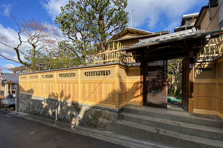 works＜東山区 東福寺町家 塀補修工事＞写真