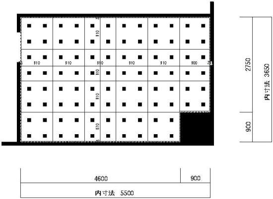 防振材　グラスウールシロマーダンパー　割付図