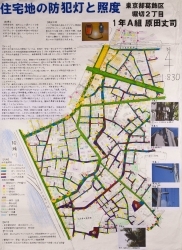 作品：住宅地の防犯灯と照度