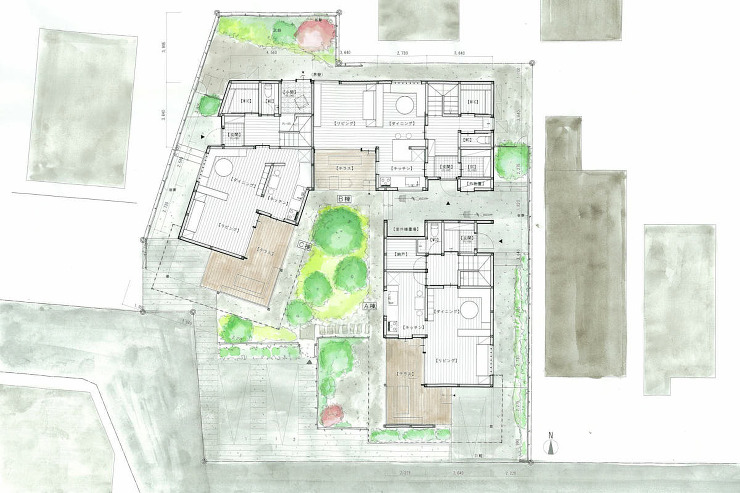 下賀茂の集合住宅｜(株)田淵建築設計事務...