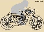 カフェレーサー　１２５ｃｃ　ロケットカウル