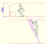 小屋裏収納の人物動作 DXF | CAD-DATA.com